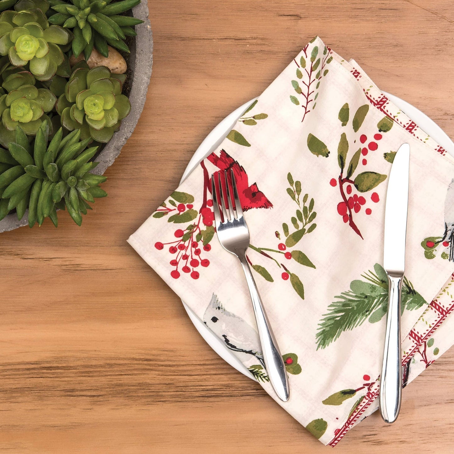 C&F Home - Christmas Sprig Birds Napkin