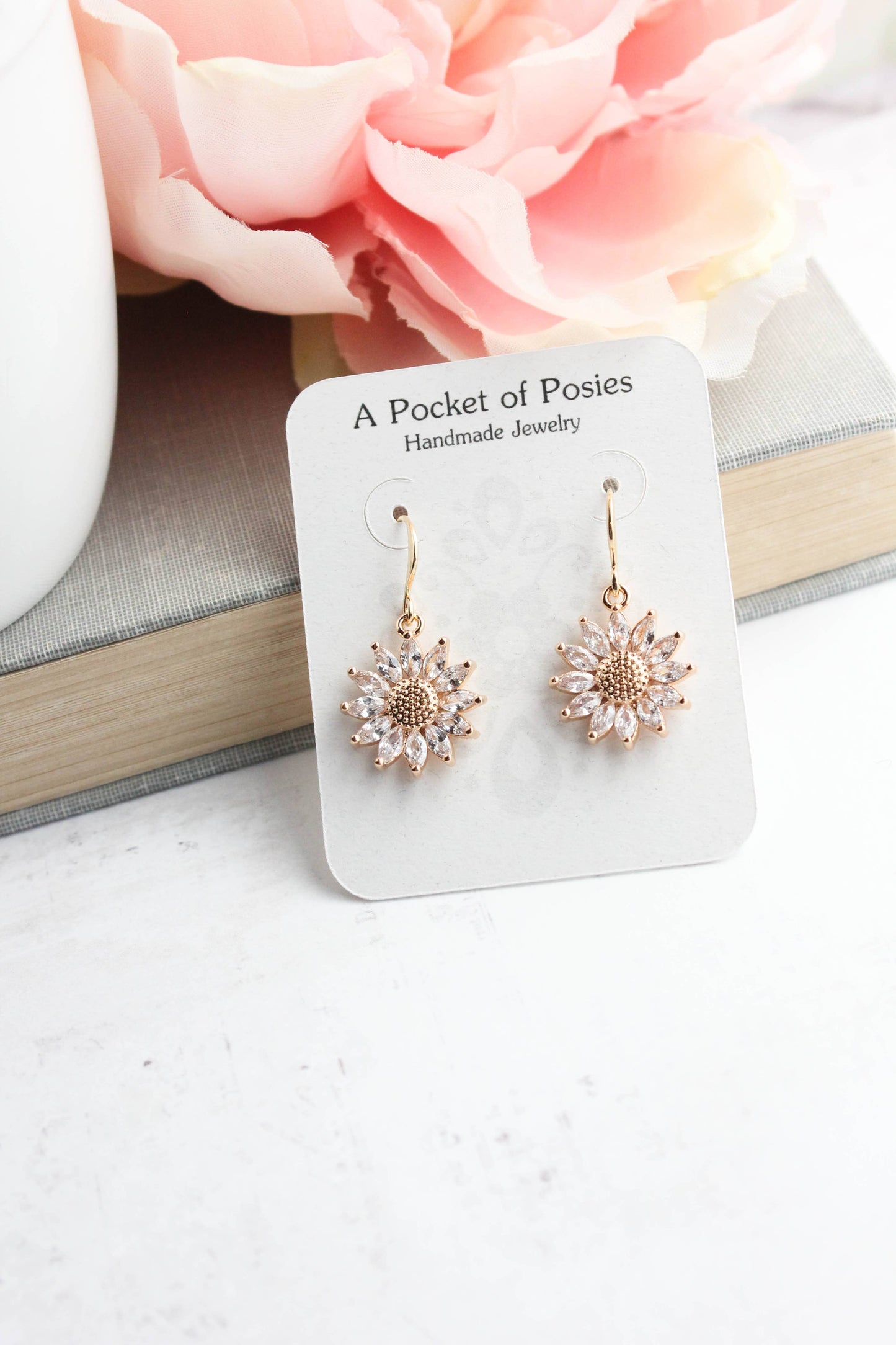 A Pocket of Posies - Sunflower Earring | Sparkling Glass Earrings