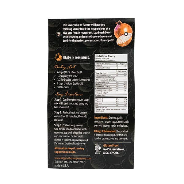 Happy Valley Soup Company - French Onion Soup