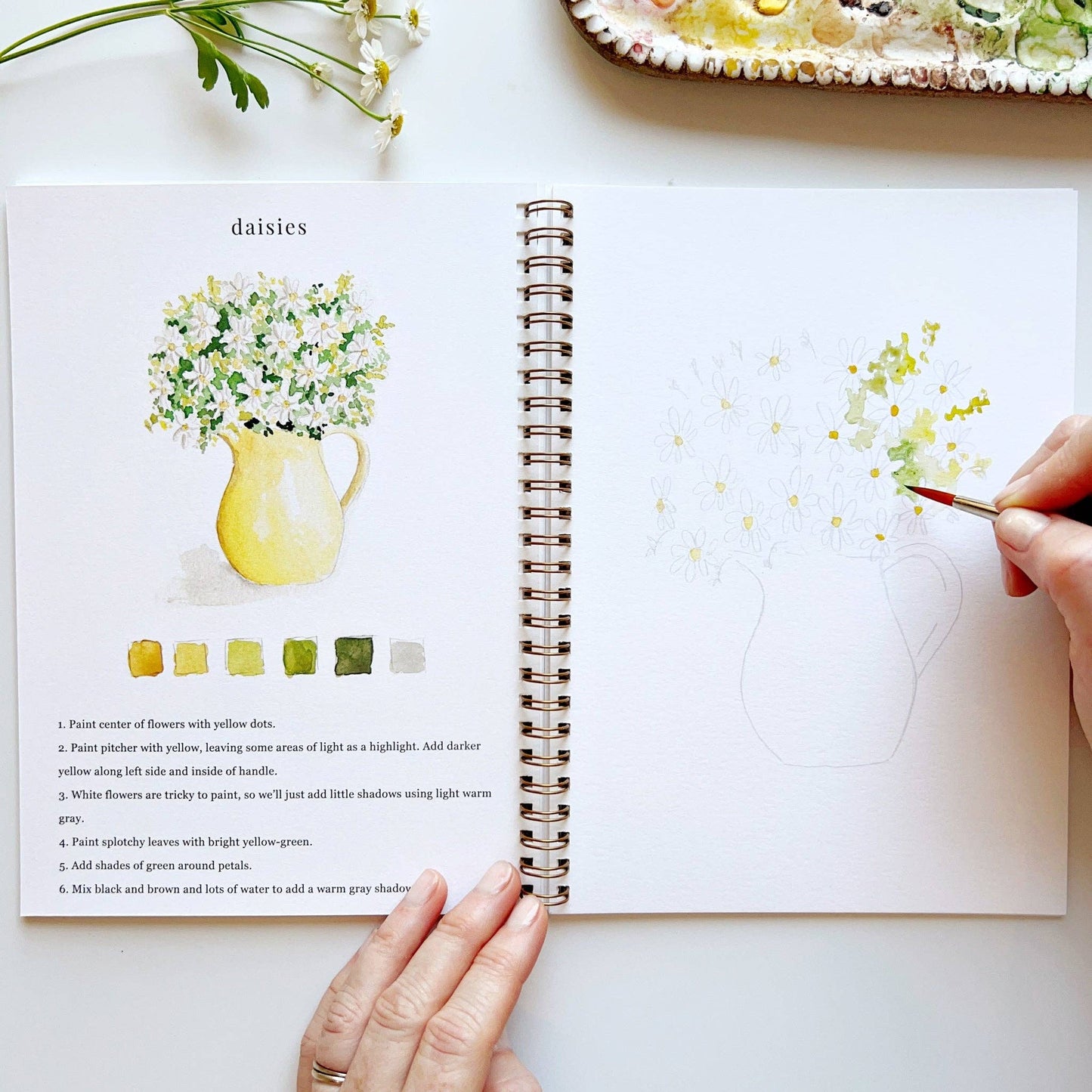 emily lex studio - Flowers watercolor workbook presale