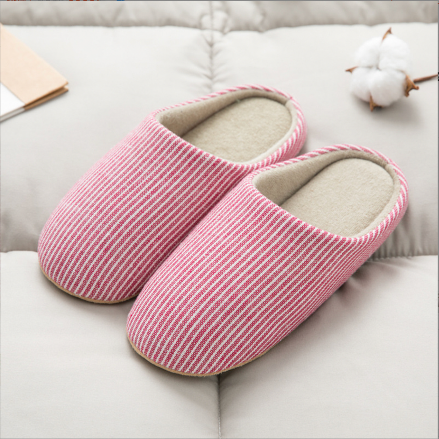 DrifWoo - Women Quiet House Slippers,Family Unisex Shoe LJ001: Red / L (Size8.5-9.5)