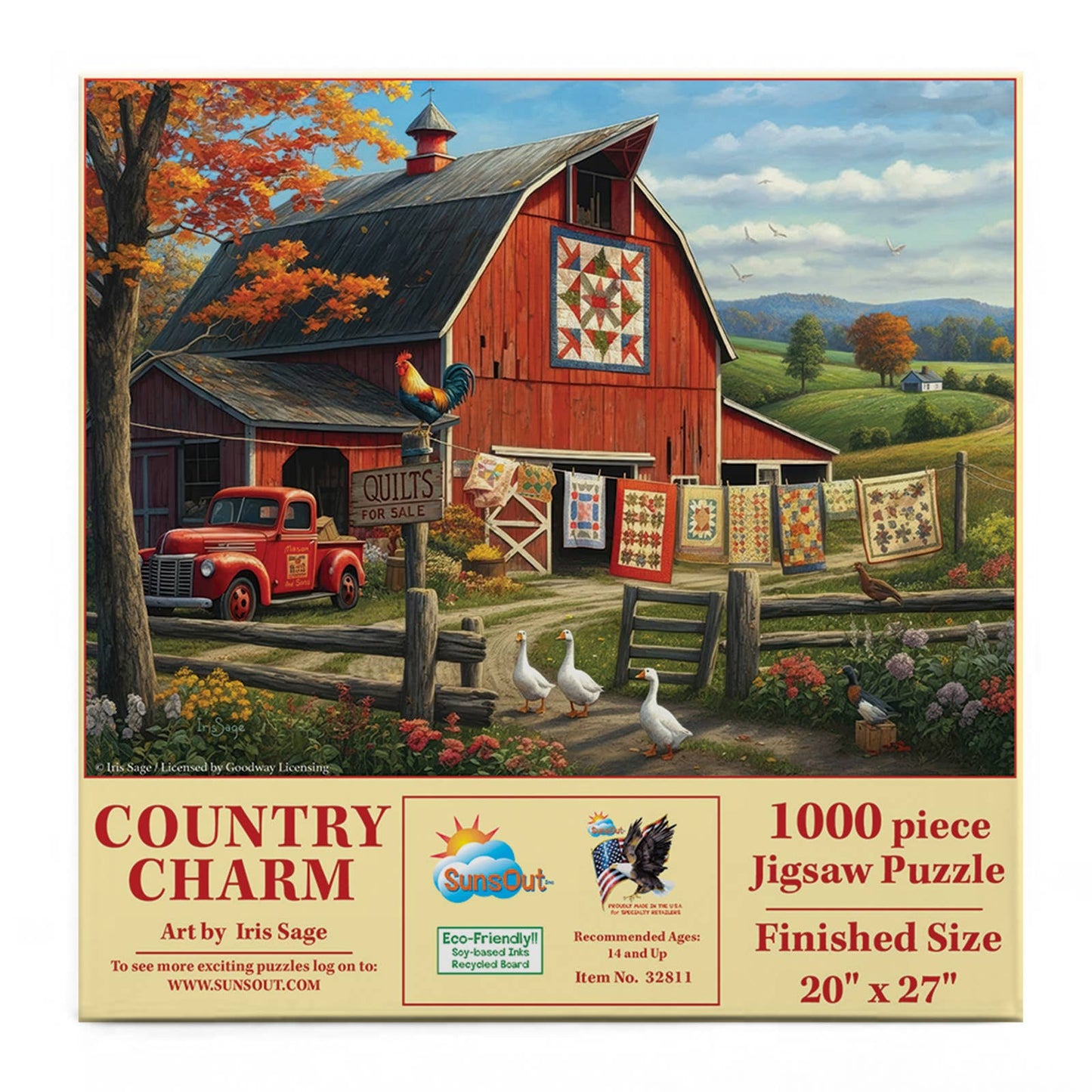 SunsOut - 0391 Country Charm 1000 pc Puzzle: 20x27