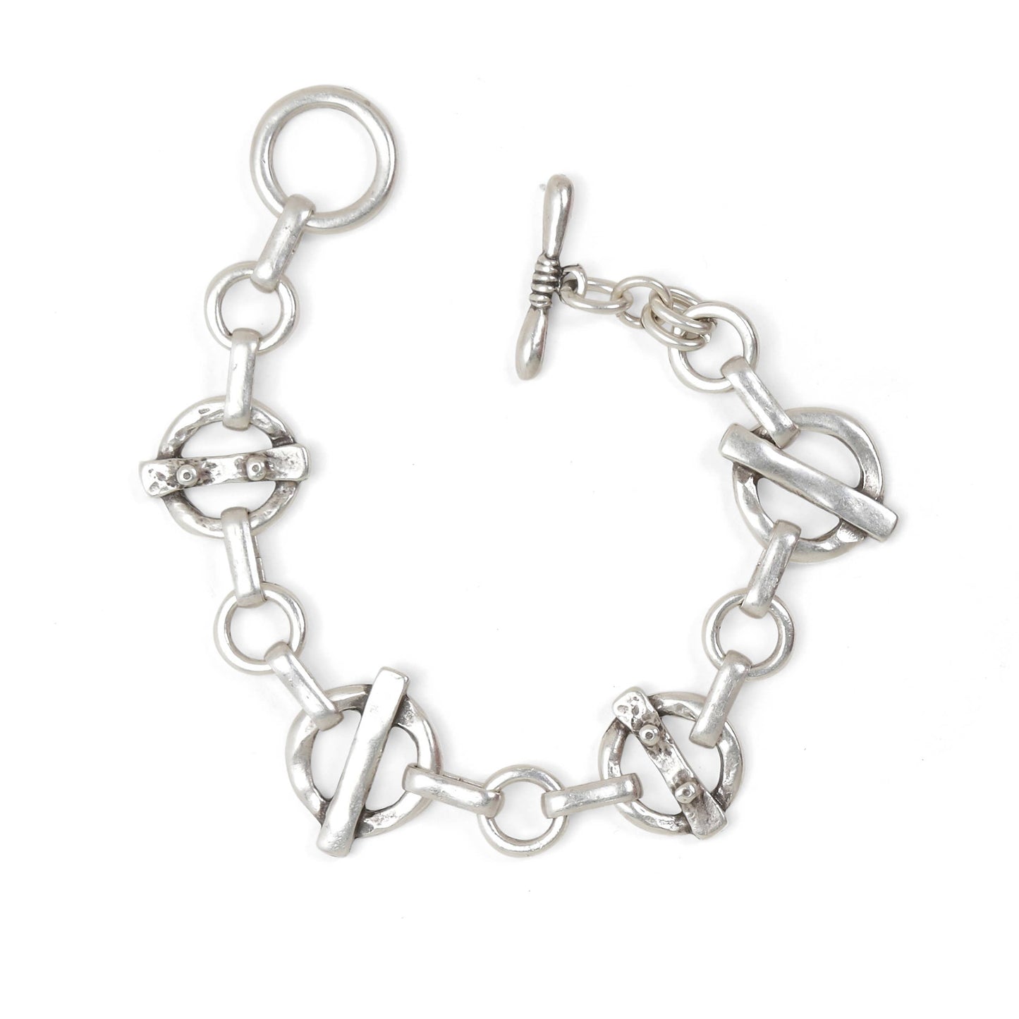 Chanour - Handmade Pewter Link & Chain Bracelet - 2832