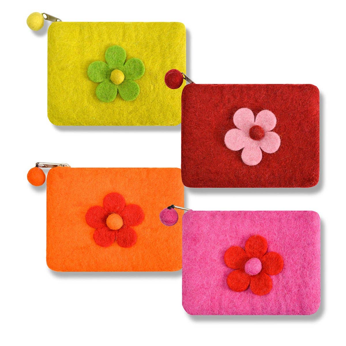BNB Crafts Inc. - One Layer Flower Coin Purse: Green