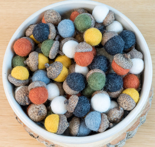 Root To Vine - Fall Felt Acorns- Set of 12-Fall Decor-Halloween Decor