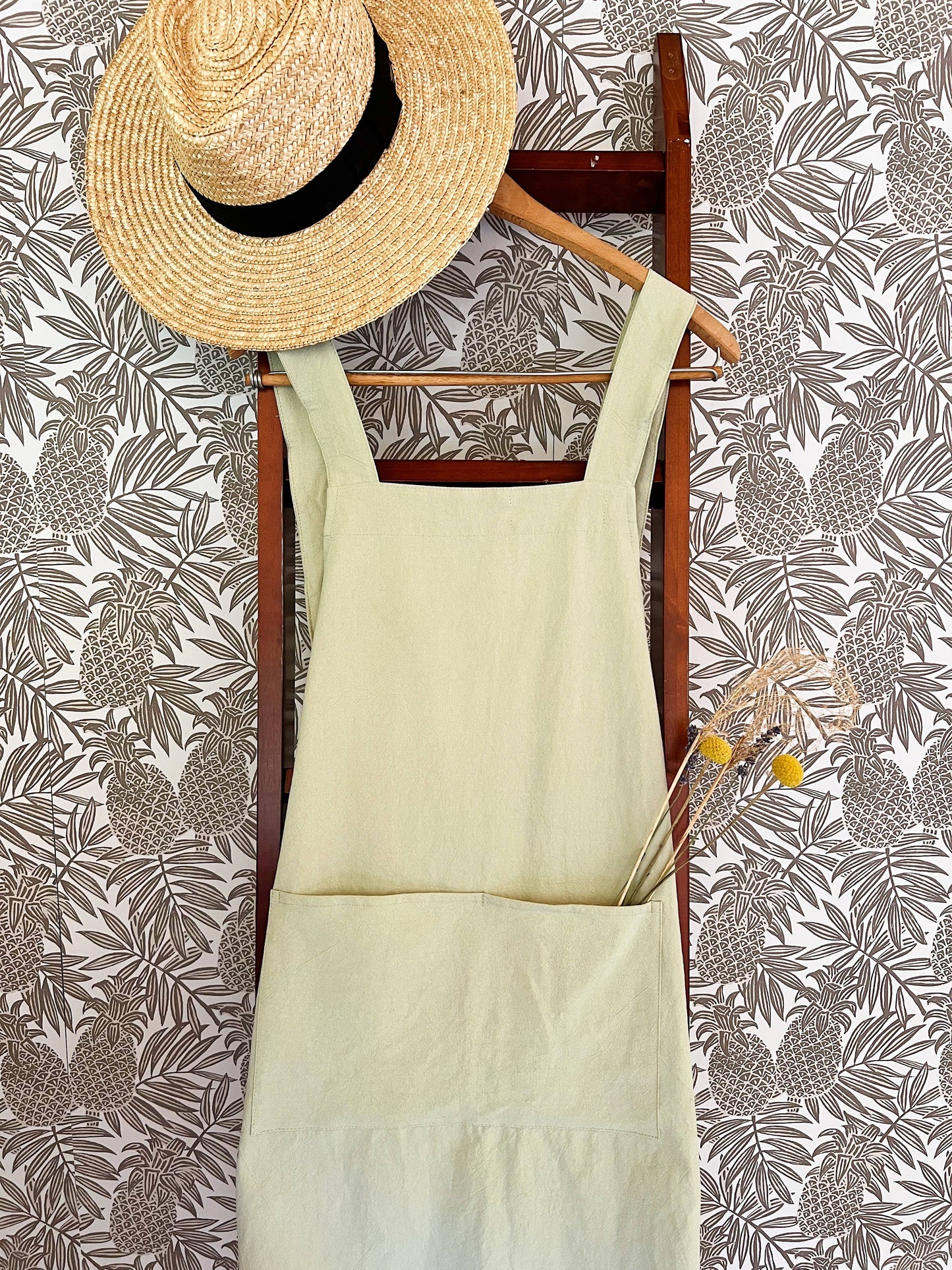 Cate Paper Co. - Cross Back Apron: Fog Grey