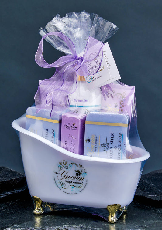 The Grecian Soap Company - Deluxe Bathtub Gift Set: Lavender
