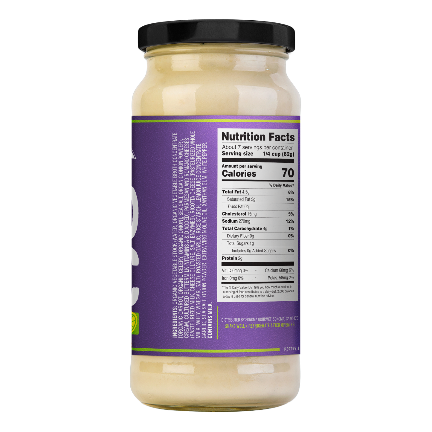 Sonoma Gourmet - Roasted Garlic Alfredo: 15.5 oz