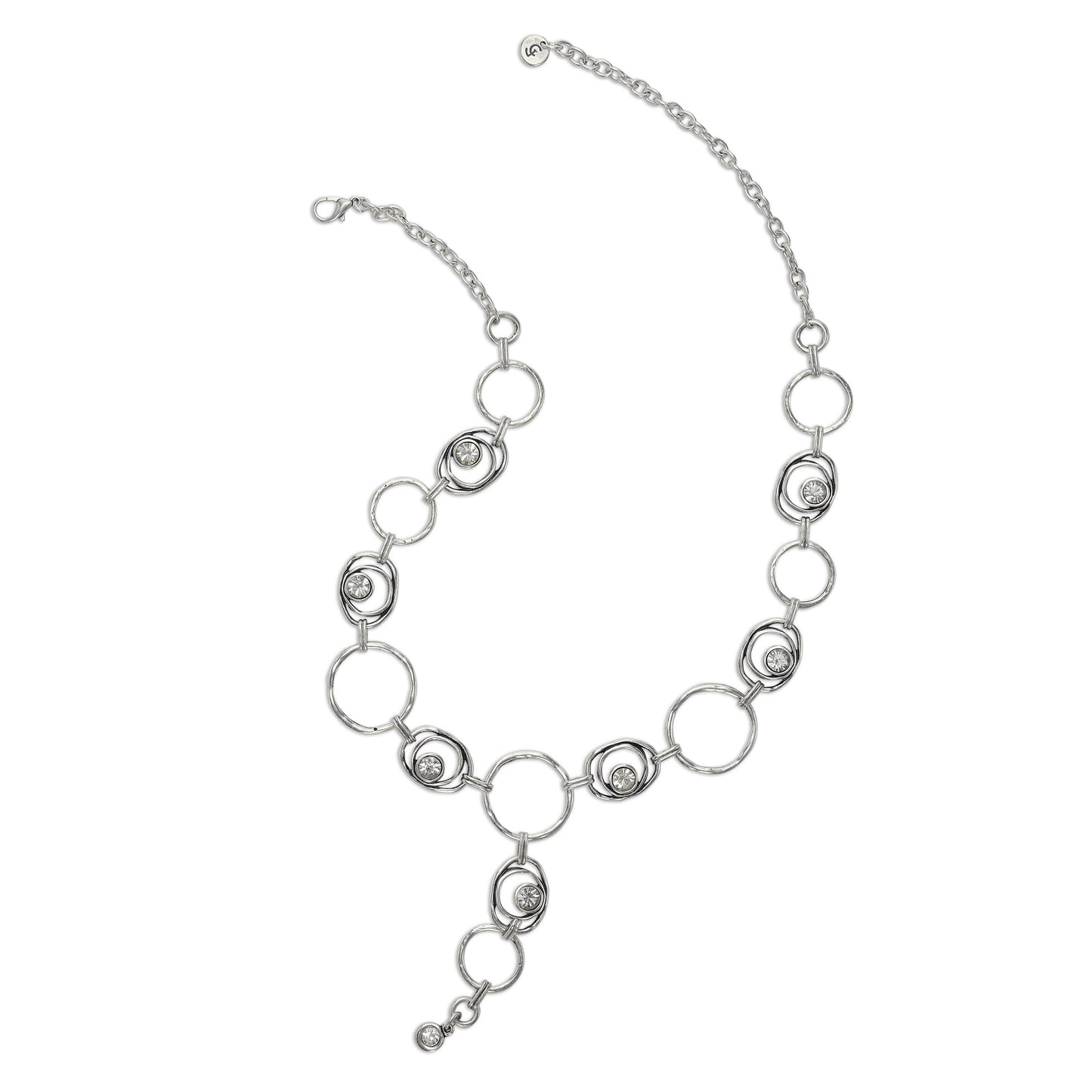 Chanour - Handmade Crystal Pewter Necklace - 3859