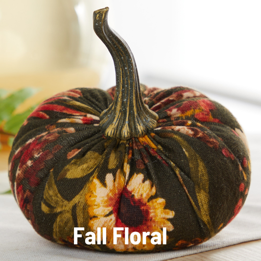 Your Heart's Content - Pumpkin Large Velvet, Fall Decor, Shelf Sitter, Tablescape: Fall Floral