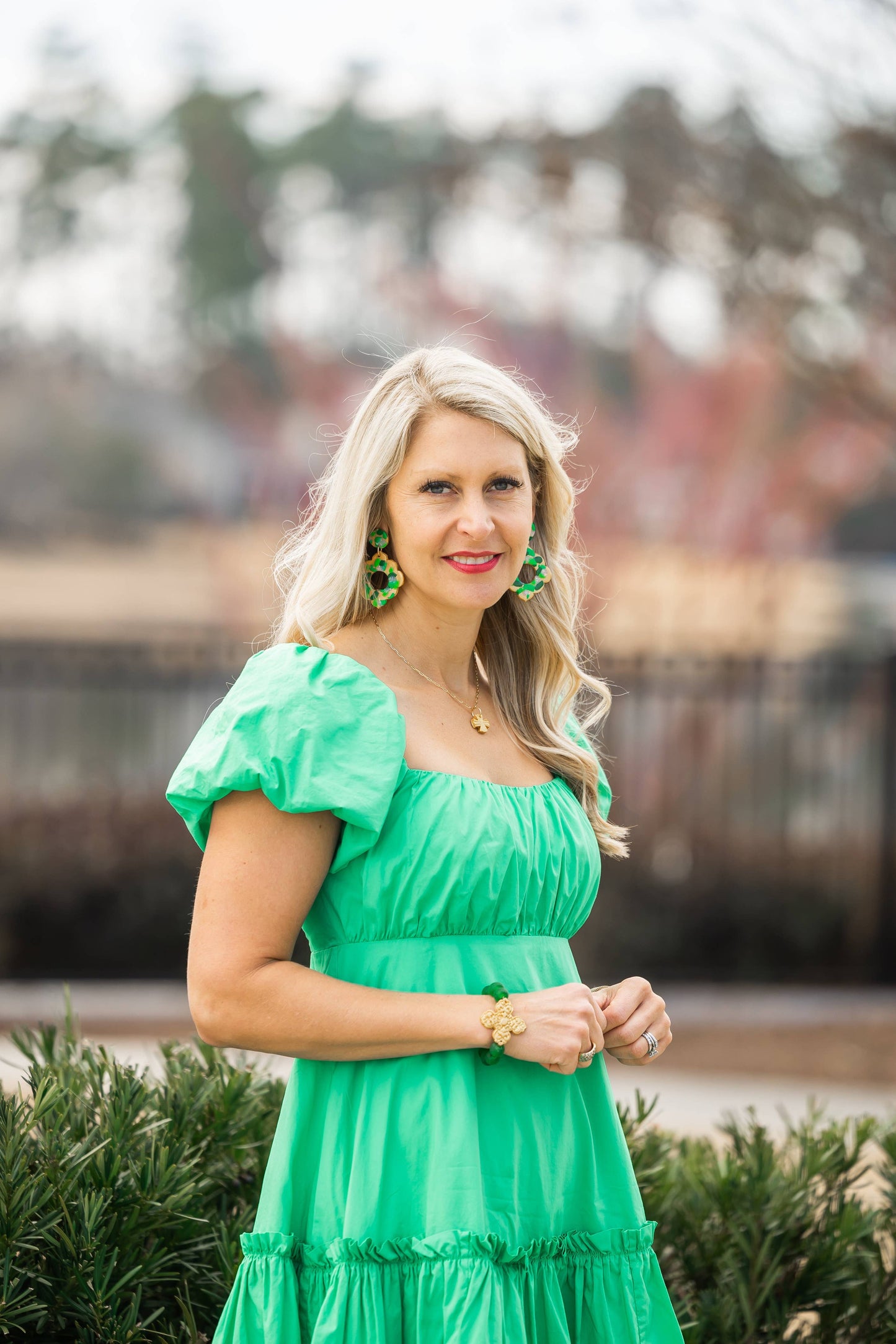 Hidden Truth Jewelry - Green Glass with Andrea