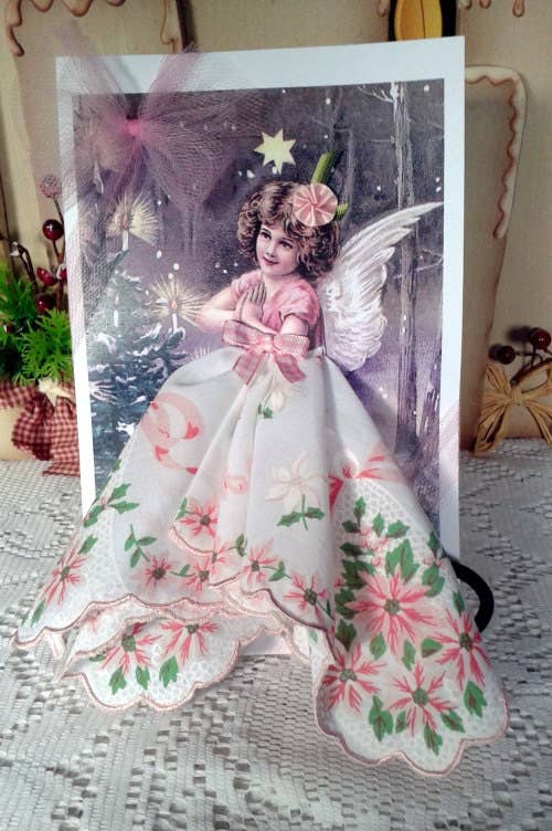 MOMENTS IN THYME - December Hanky Card of the Month: Card