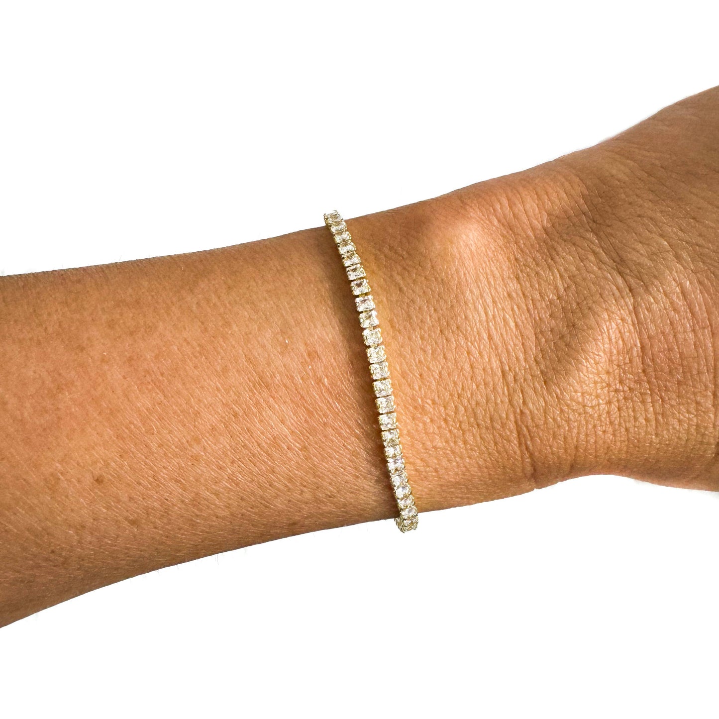 Savvy Bling - Semi Precious Pave Gold Filled Adjustable Bracelets: Round