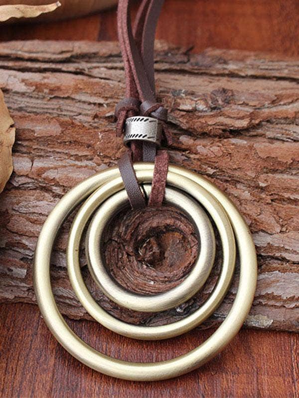 Elanora - Retro Rings Necklace: SAME AS PICTURE / FREE SIZE