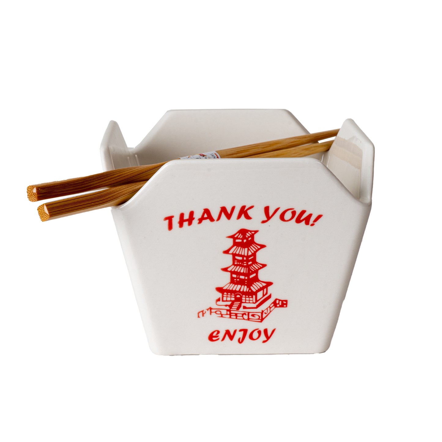 Urban Tokyo - 16oz 5"W x 4"H Takeout Box Serving Bowl With Chopsticks Pagoda (1/24)