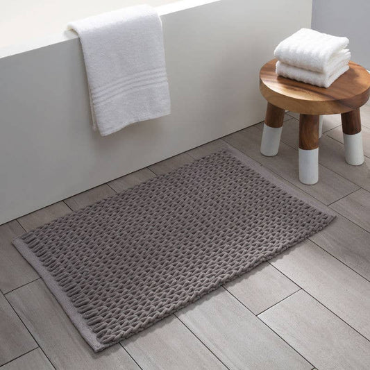 Moda at Home Enterprises, Ltd - BRAIDED BATH MAT GREY