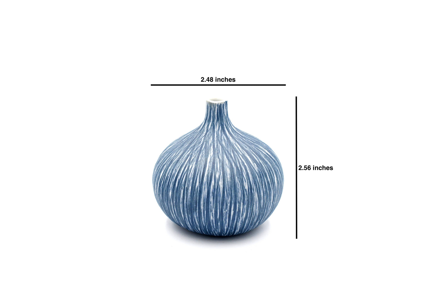 Art Floral Trading LLC - 192W20BLUE CONGO TINY S - WO 20 BLUE Porcelain bud vase