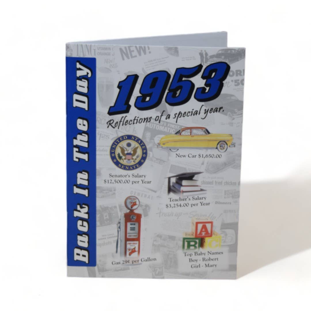3 Oak Publishing / Back In The Day - 1953 Back In The Day Greeting Card / Booklet (envelope inclu