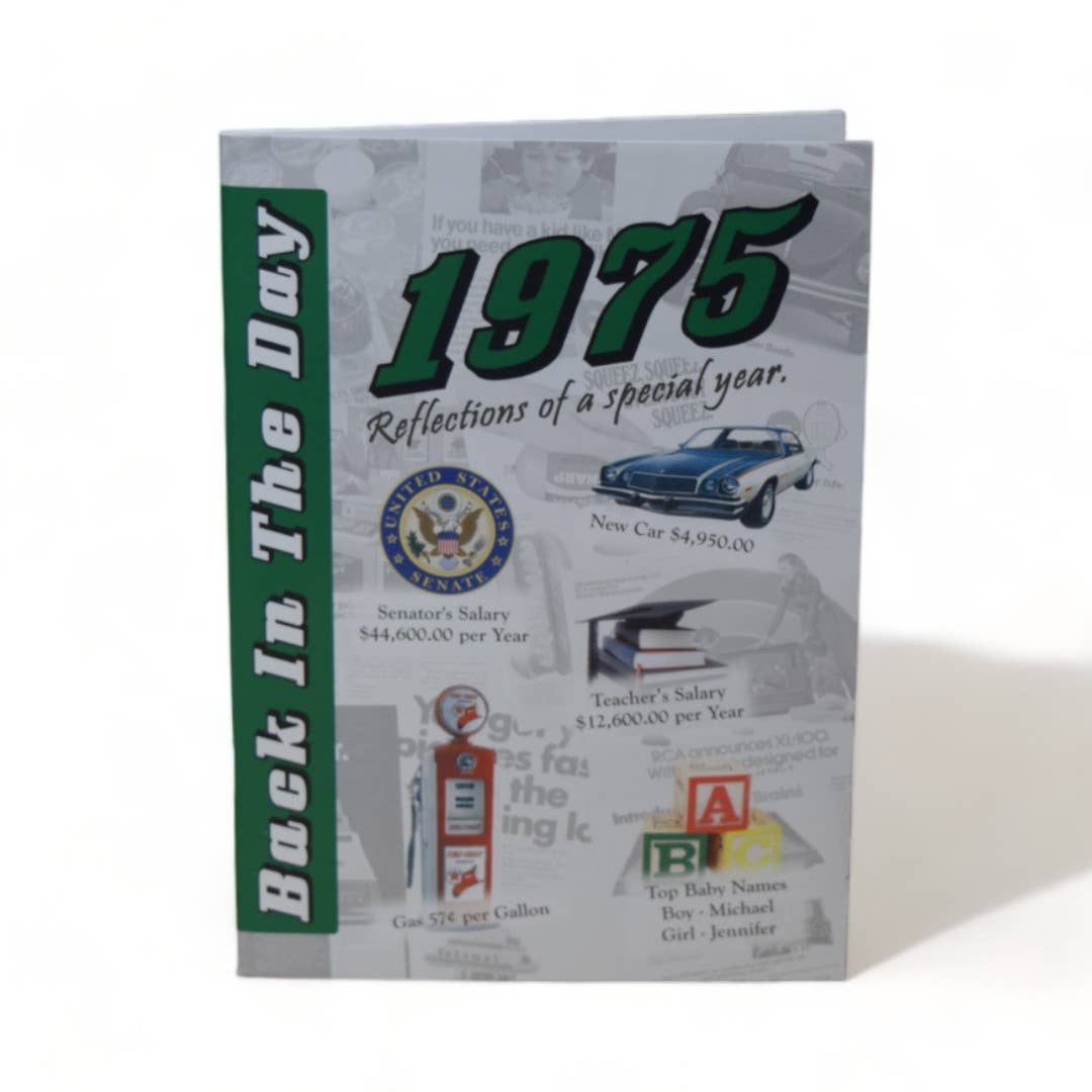 3 Oak Publishing / Back In The Day - 1975 Back In The Day Greeting Card / Booklet (envelope inclu