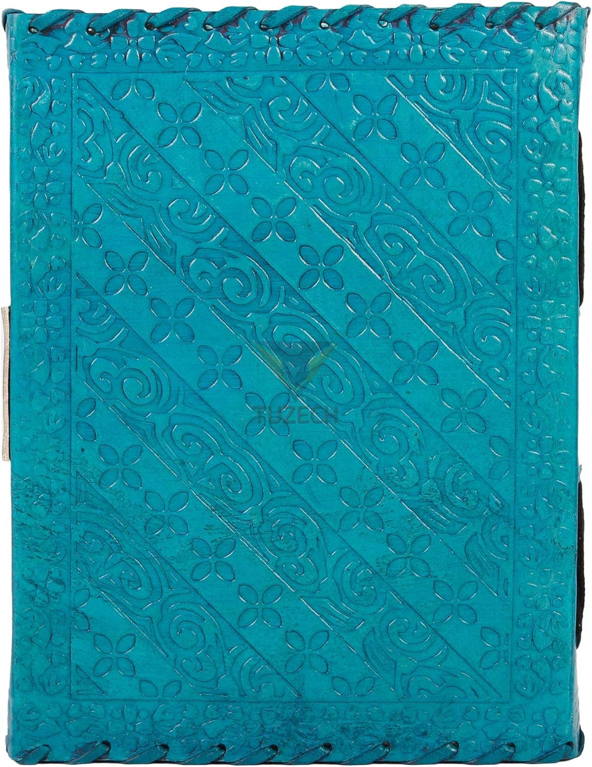 Tuzech Leather - Handmade 7x5 Leather Journal – Vintage Travel Writing Diary: Ocean Blue