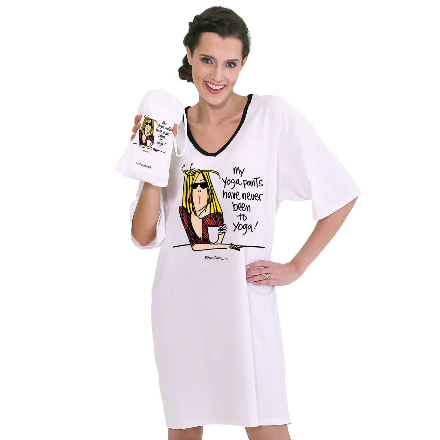 Emerson Street Clothing Co. - My Yoga Pants Have Never Been to Yoga, Nightshirt in a Bag