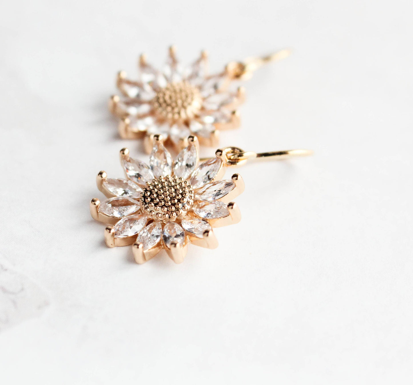 A Pocket of Posies - Sunflower Earring | Sparkling Glass Earrings