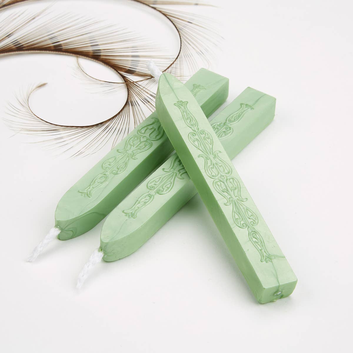Freund Mayer & Co. - Sealing Wax Sticks with wick 3PK- 25+ colors: Apple Green