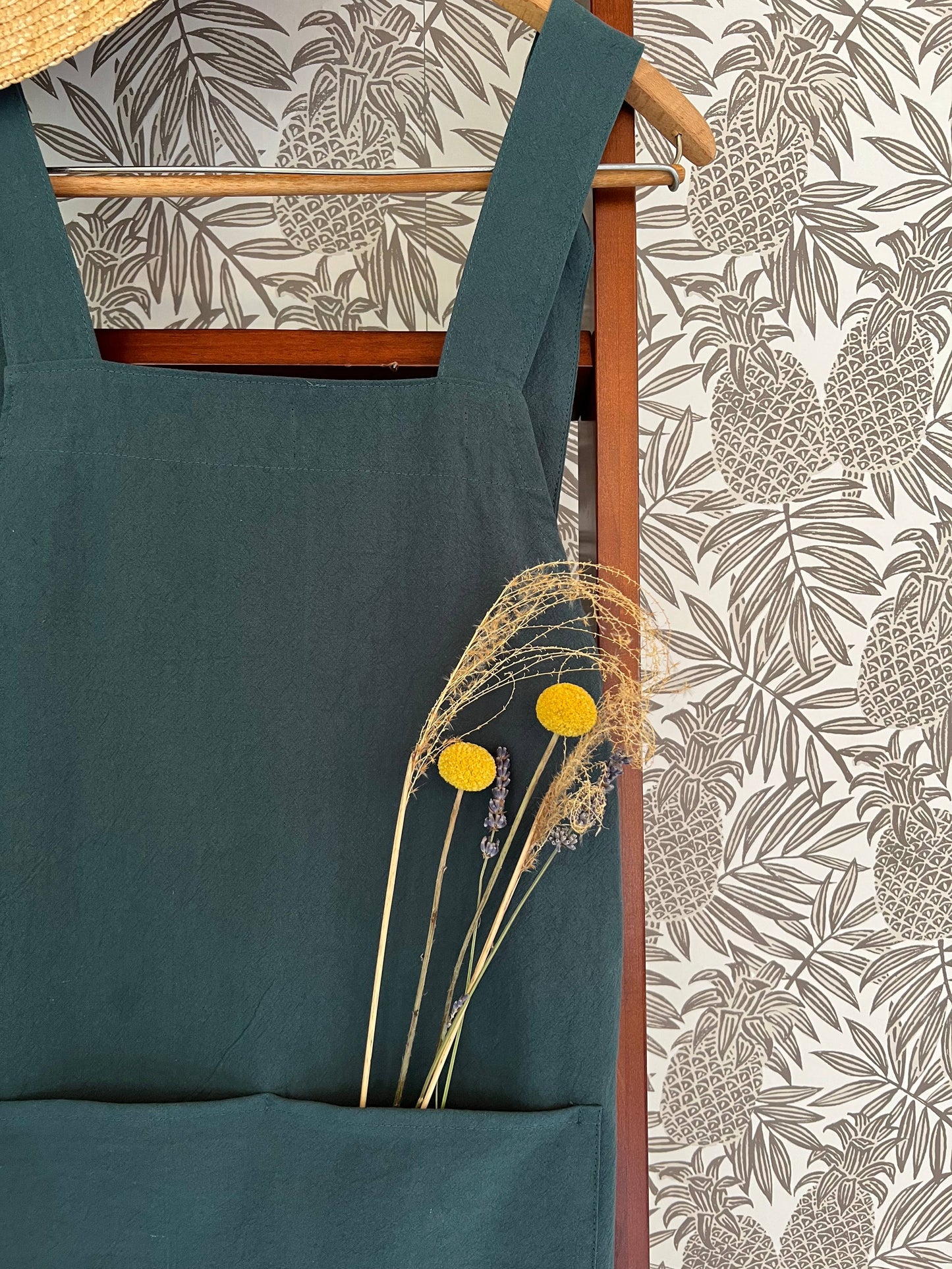 Cate Paper Co. - Cross Back Apron: Spring Green