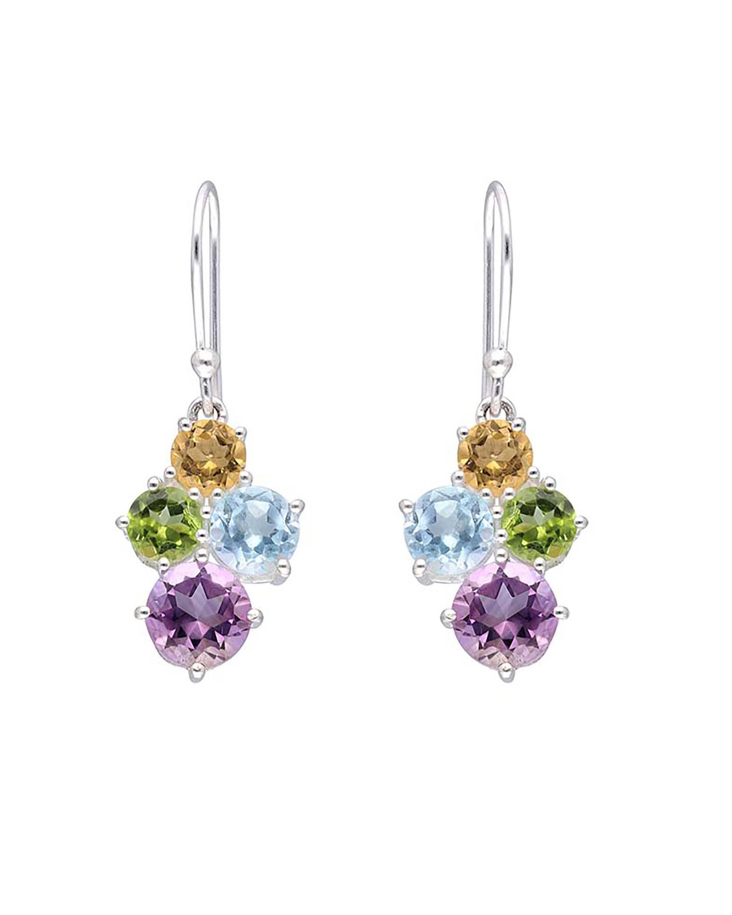 Tiramisu - 925 Sterling Silver Multi Gemstone  Earring