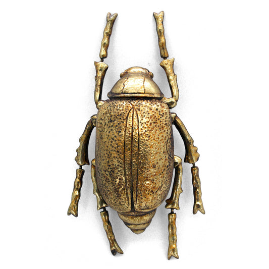Modern World by Contrast Inc. - Gold Leafed Beetle Wall Decor - Table Top Display