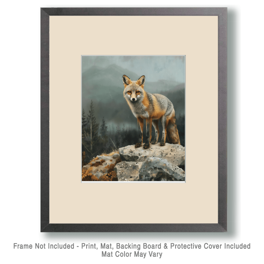 Mowbi - Gray Fox - Mowbi's Wildlife  8"x10" Art Print Collection