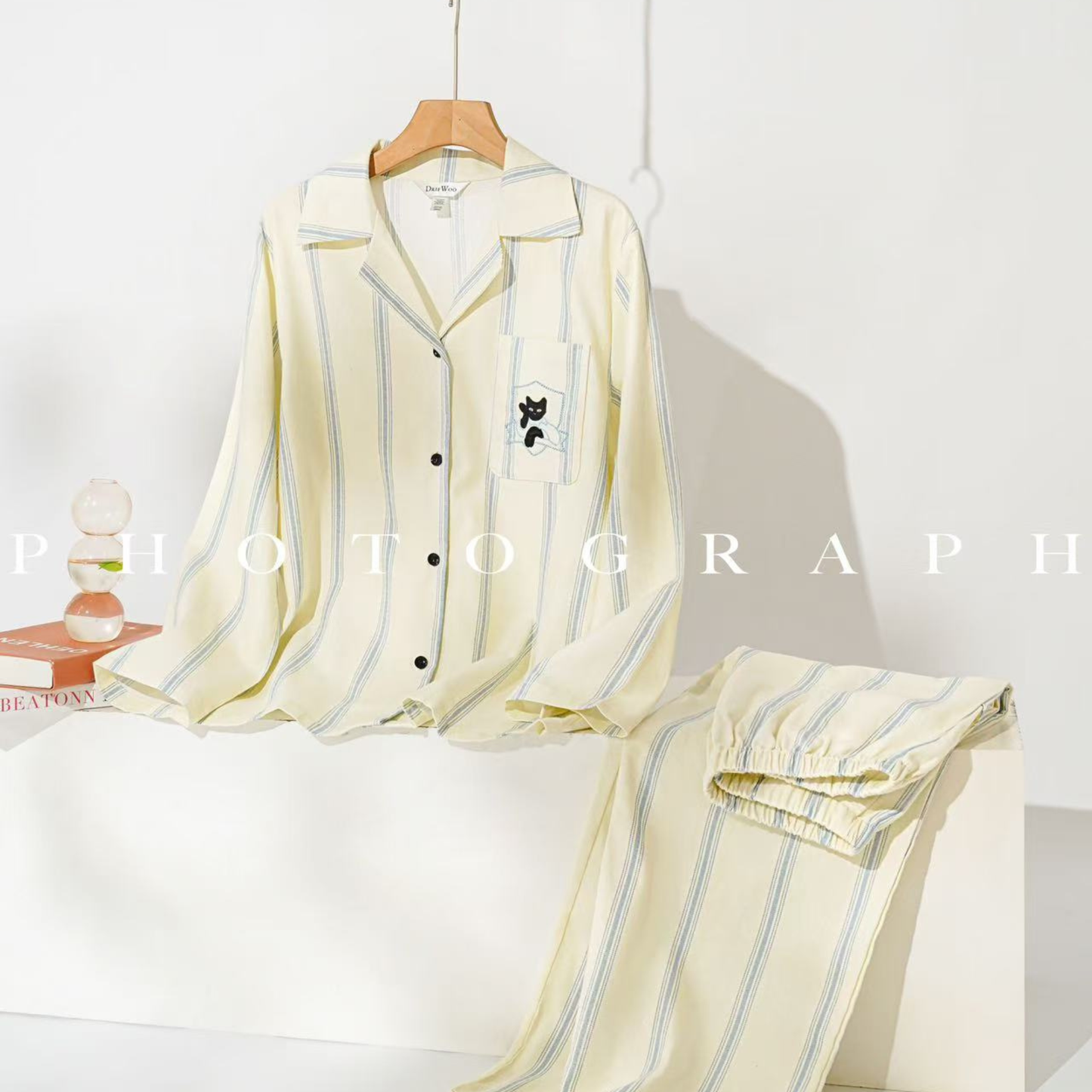 DrifWoo - Cotton Striped Loungewear Set – Comfortable & Warm: S