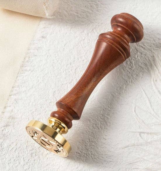 Freund Mayer & Co. - Classic Wood Handles for Wax Seal Stamps  - multi- colors: Distressed Blue