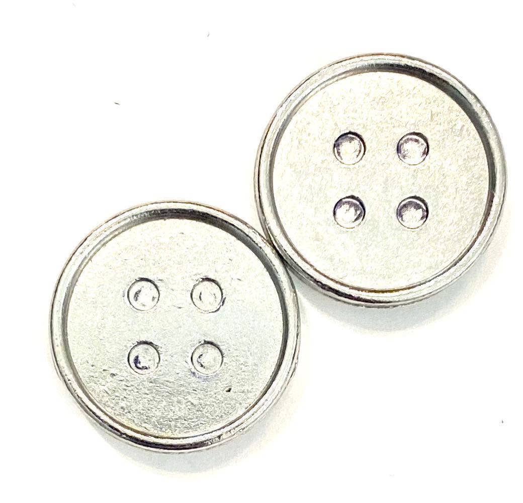 MagneButton - NEW Button Collection Shiny Silver