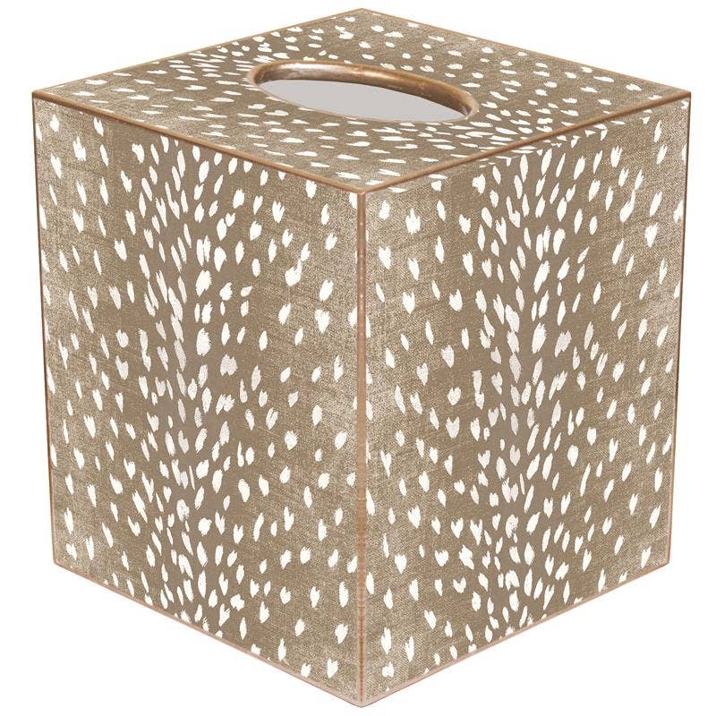 Marye-Kelley - TB9062 Tan Antelope Tissue Box Cover: Paper Mache