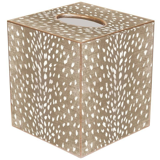 Marye-Kelley - TB9062 Tan Antelope Tissue Box Cover: Paper Mache