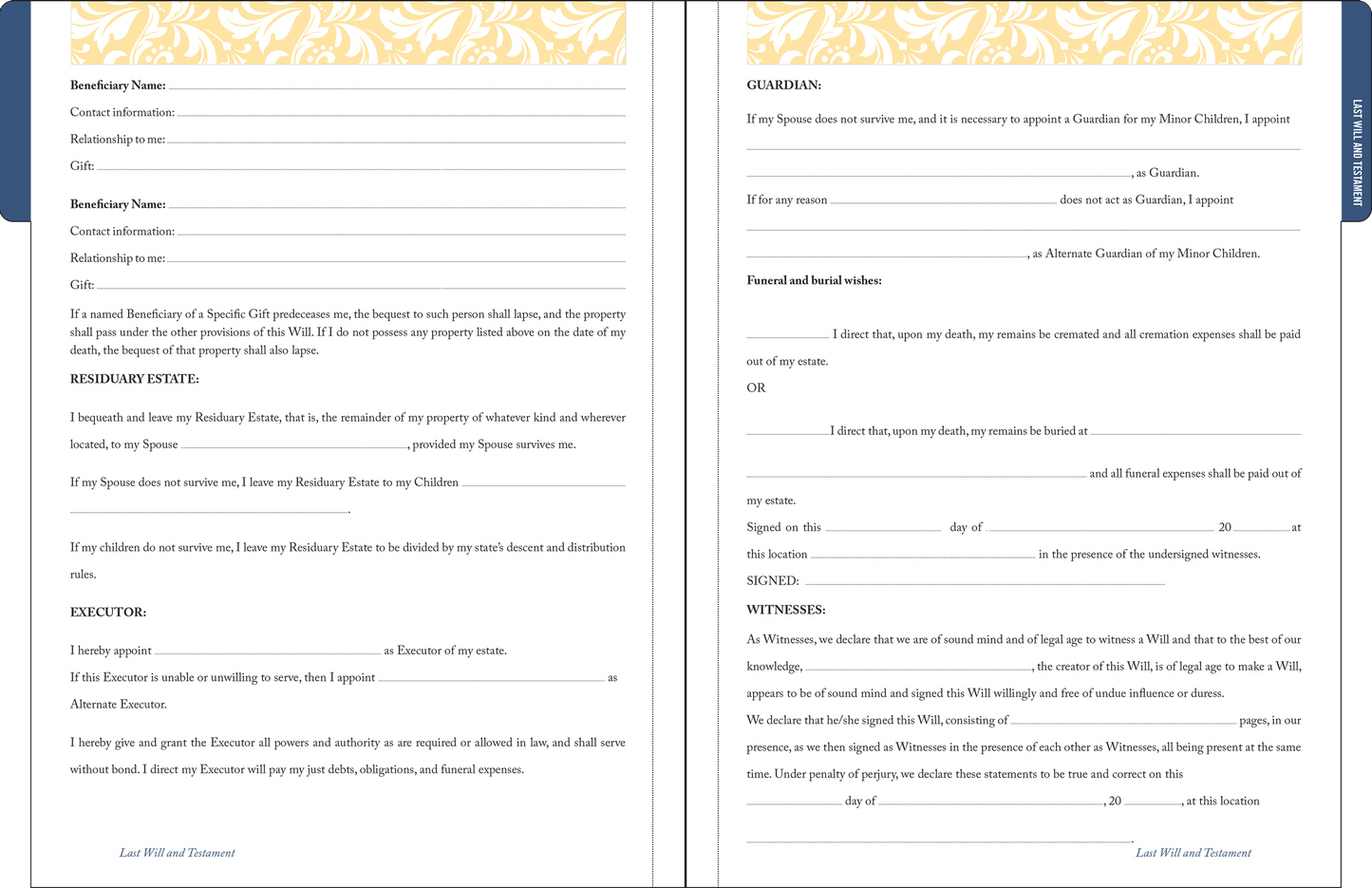 Peter Pauper Press - My Family Estate Legal Document Kit