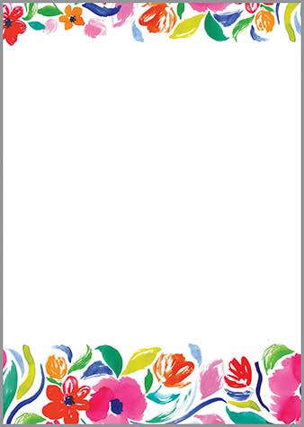 GINA B DESIGNS - Memo Pad -  Painterly Blooms