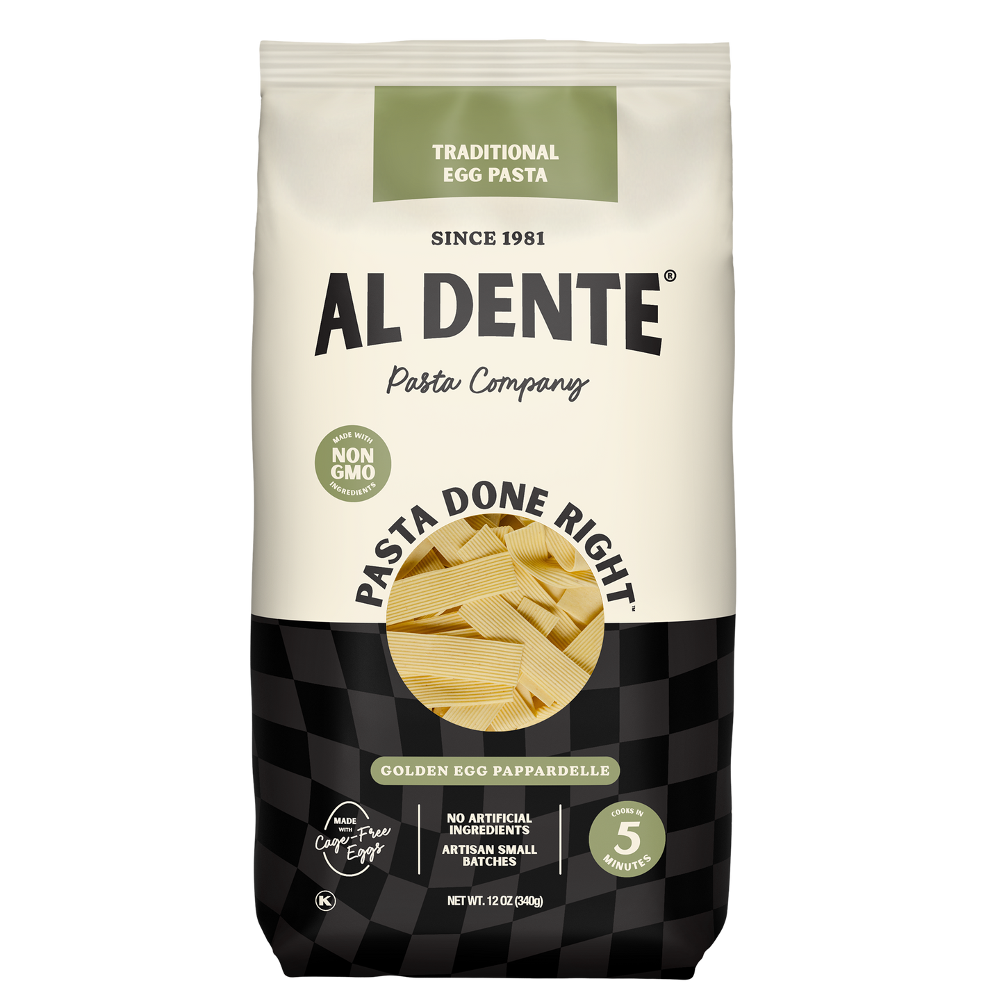 Al Dente Pasta - Traditional Golden Egg Pappardelle