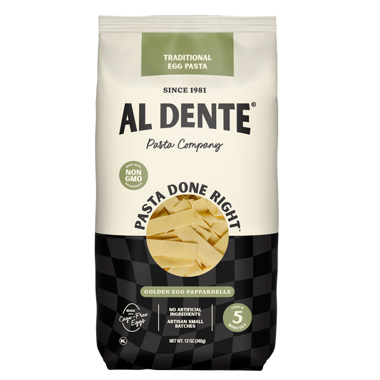 Al Dente Pasta - Traditional Golden Egg Pappardelle