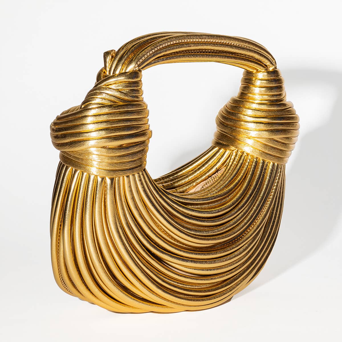 Gypsie Jane - Vegan leather stringy detail handbag: SILVER / ONESIZE