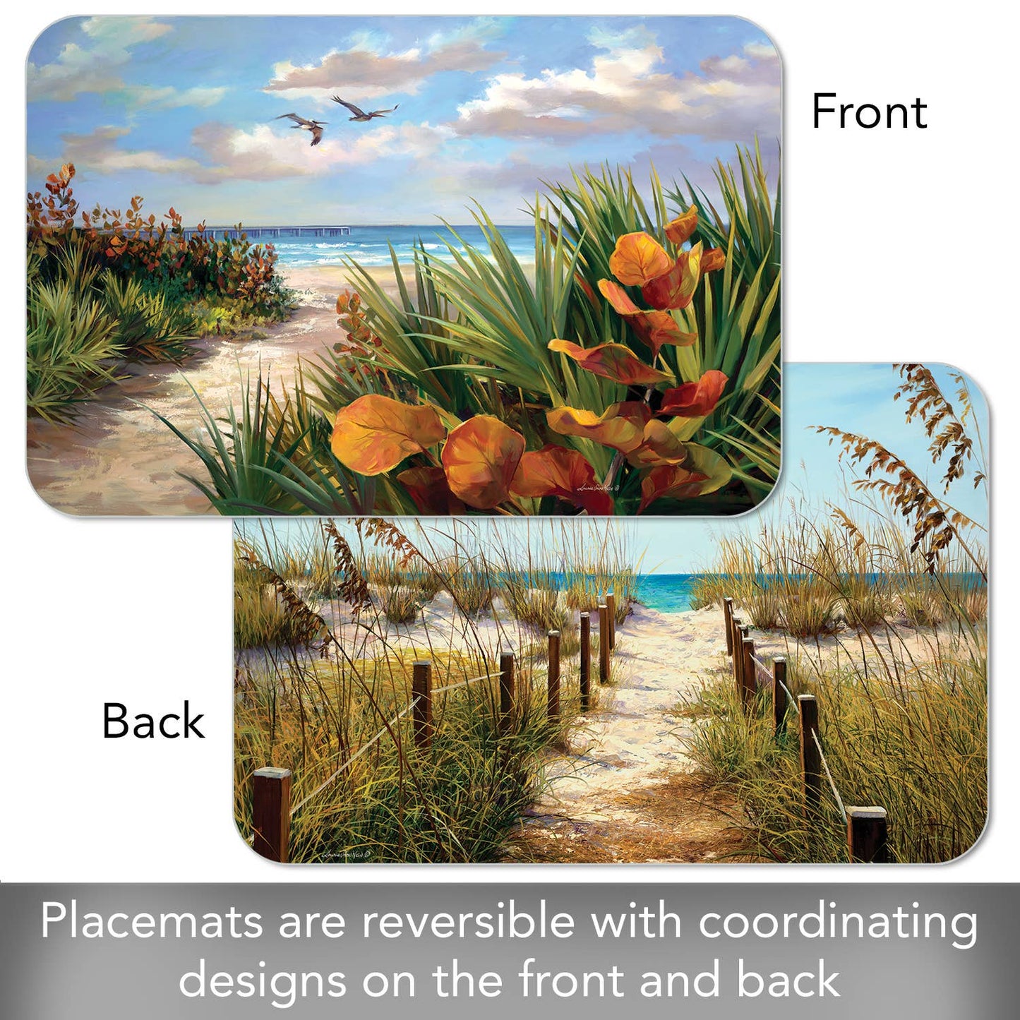 CounterArt/Highland Home/Thirstystone - Path To The Ocean Reversible Rectangular Plastic Placemat