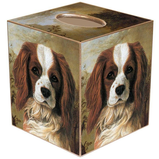 Marye-Kelley - King Charles Tissue Box Cover: Paper Mache