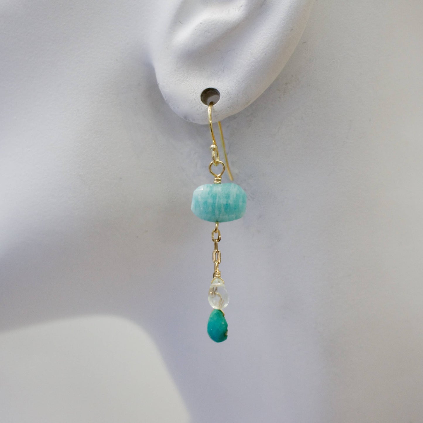 a.v. max - Semi Precious Dangle Earrings: Lapis/Lab