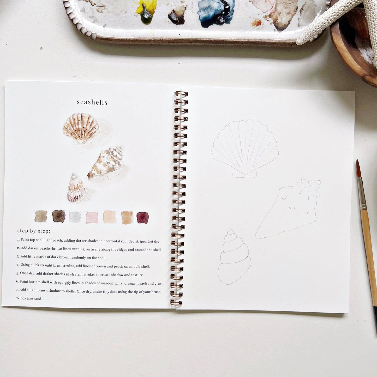 emily lex studio - Seaside watercolor workbook