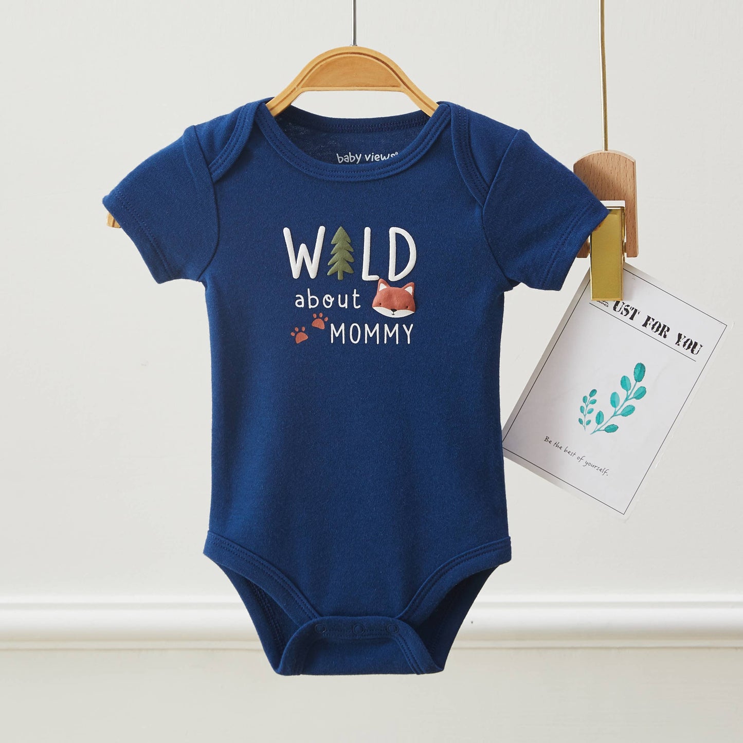 Lollipop Dreams - Pack of 3 Baby Boy Wild Fox Pattern Bodysuits: 3-6M