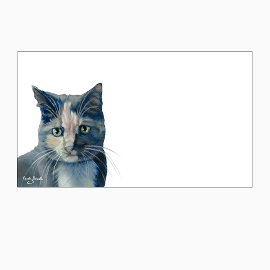 Forever Caroline LLC - Gray Tabby Cat “Love Notes” Pack of 60 Tiny Cards