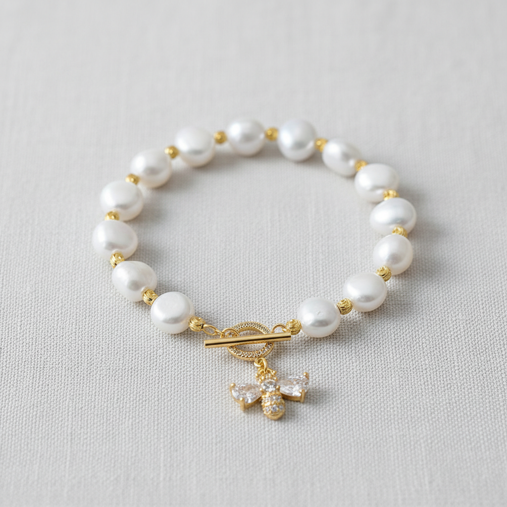 camilla dovey - Freshwater Pearl Bee Bracelet