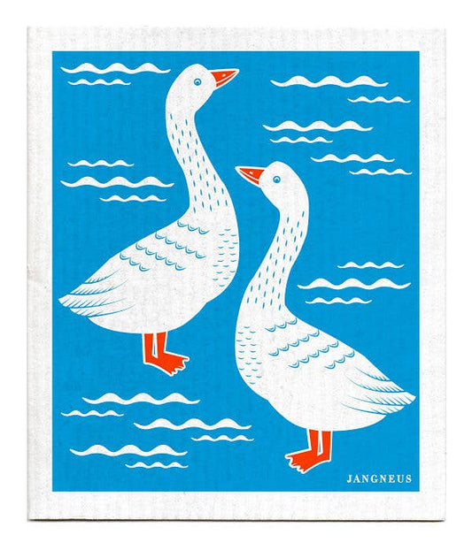 Jangneus - Swedish Dishcloth - Geese - Turquoise: Turquoise