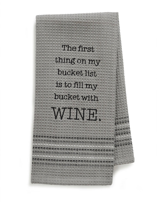 Mona B. - Bucket List Waffle-Weave Tea Towel Set of 2 MH-188